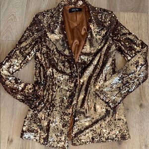 Fab'rik Shimmering Gold Sequin Blazer